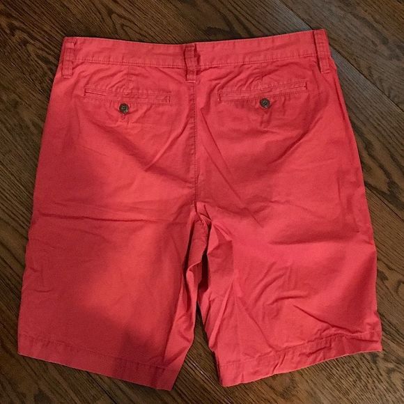SONOMA Mens Muted Red Flat Front Chino Shorts Sz 34 - Picture 2 of 9
